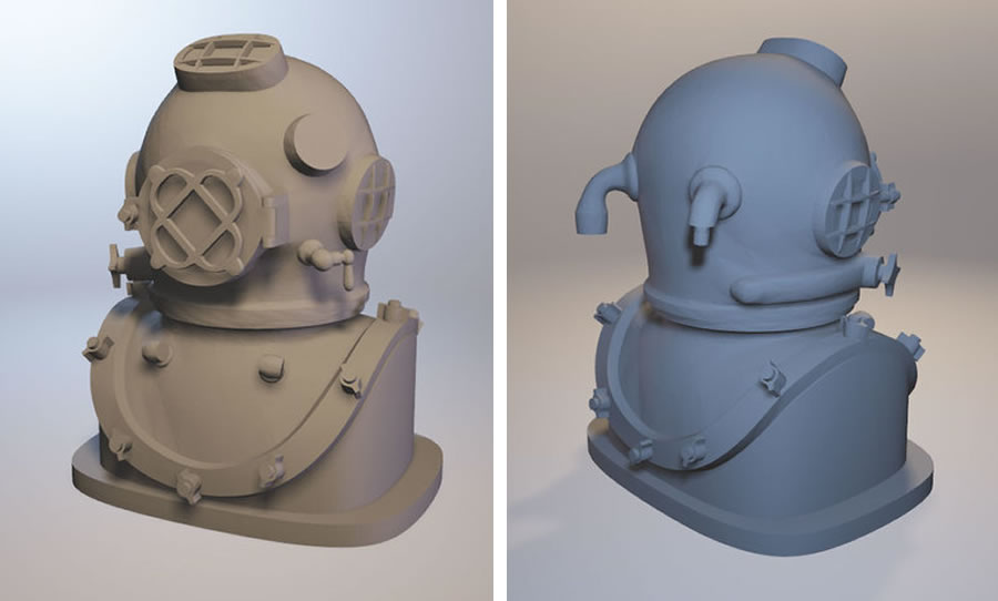 Imprima em 3D: escafandro de mergulho